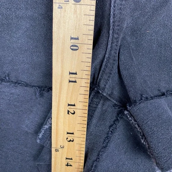 NWT Madewell Women's Size 18W Black High Rise‎ Denim Shorts Cuffed Hem Casual - Picture 5 of 12